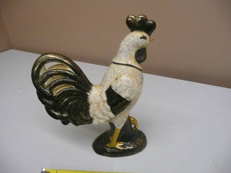 lot 51 image: Vintage Lefton Rooster Figurine Hand Painted (RARE) - SEE PICTURES