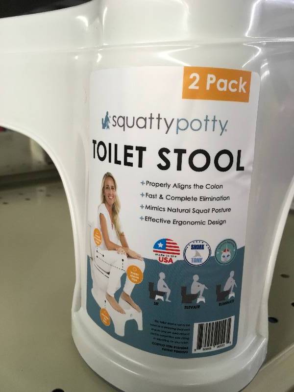 SQUATTY POTTY STOOL 2PK, MSRP $29.99