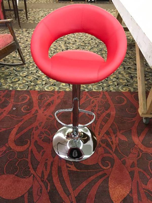 RED BAR STOOL, SET OF 4