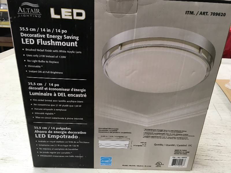 LED FLUSHMOUNT LIGHT, MSRP $24.99