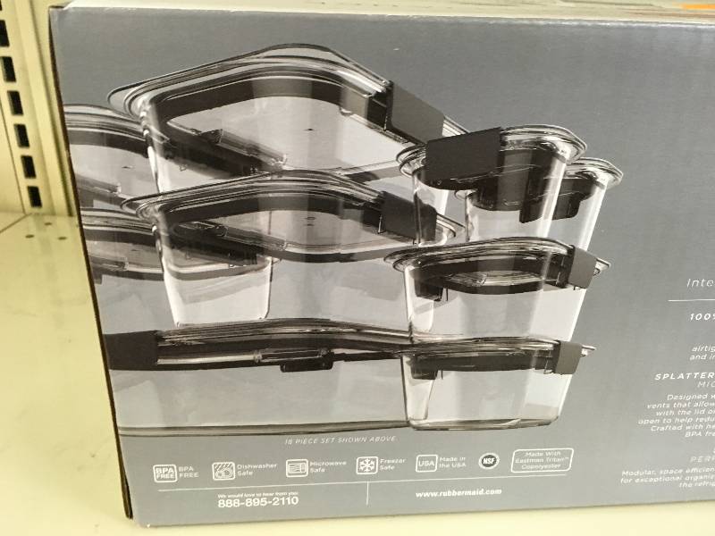 18PC FOOD STORAGE SET, MSRP $29.99