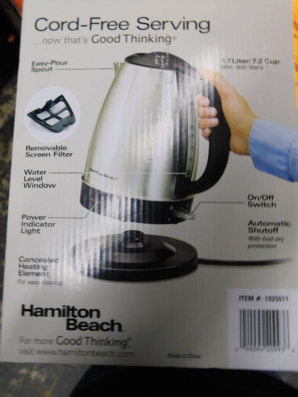 HAMILTON BEACH ELECTRIC KETTLE