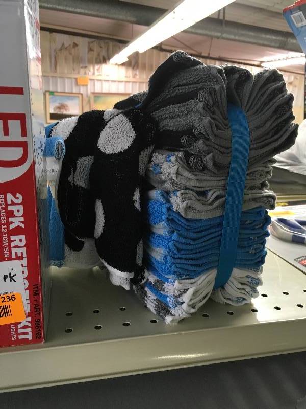 12PK 2PLY TERRY WASHCLOTH, MSRP $7.99