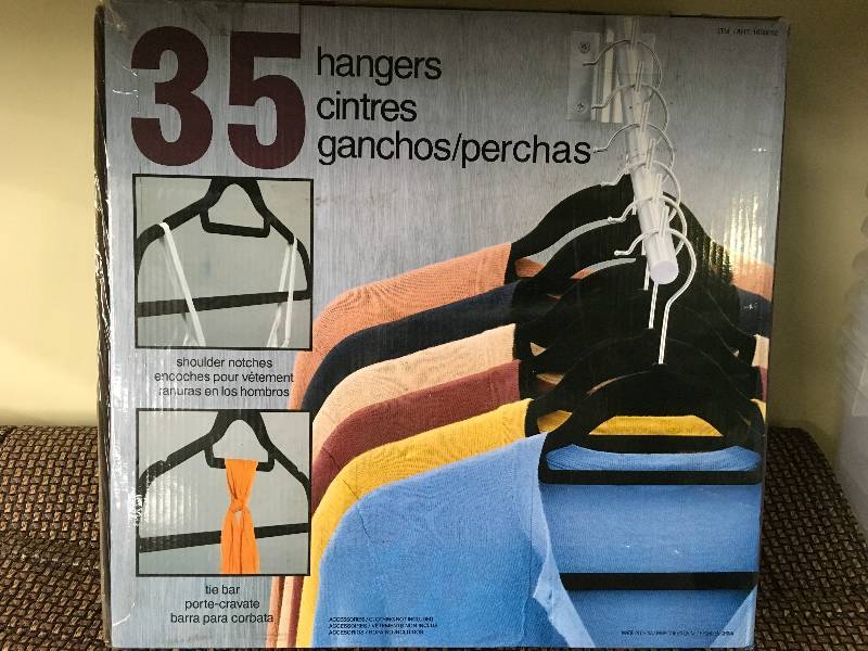 35 PK FLOCKED HANGERS, MSRP $9.89