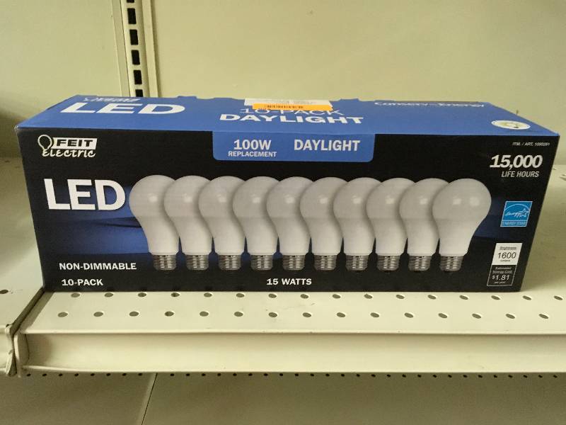 FEIT LED 100W 10PK, MSRP $29.99