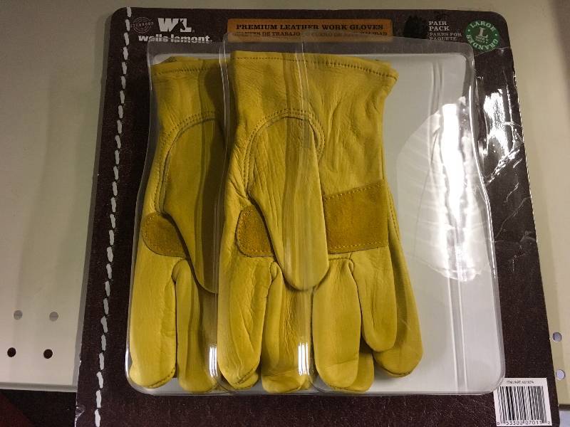 WL MENS LEATHER GLOVE LRG, MSRP $19.99