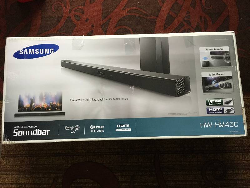 SAMSUNG HW-HM45C SOUNDBAR, MSRP $219.99