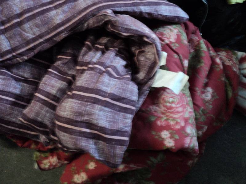 3 bags of boys clothing and 2 comfo...