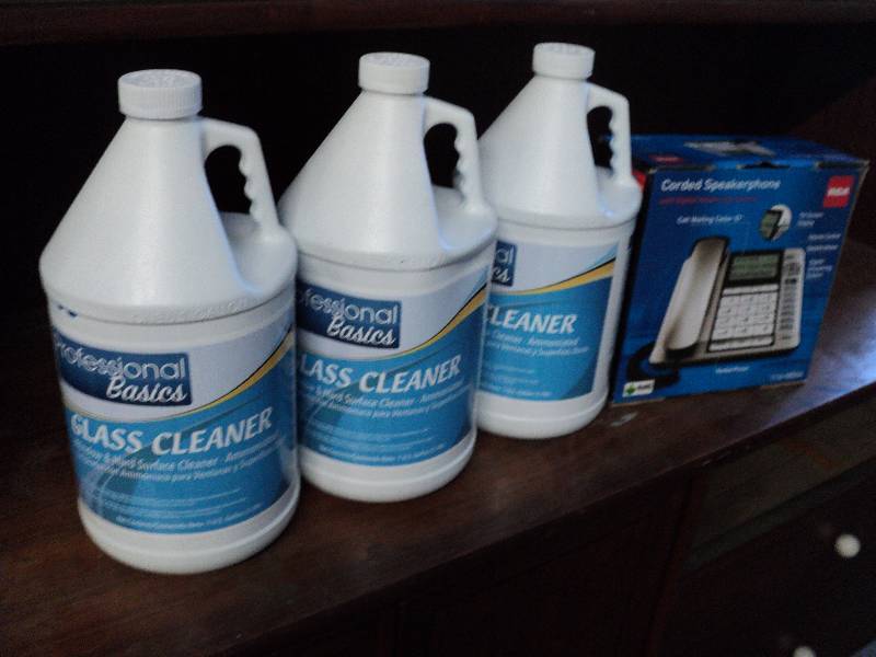 3 gal of glass cleaner and new phon...