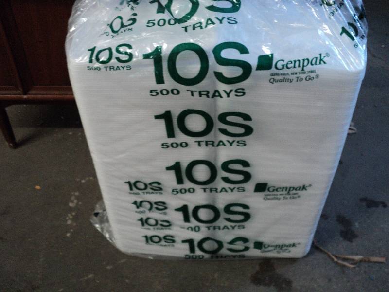 package of genpak 10s trays and 2 c...
