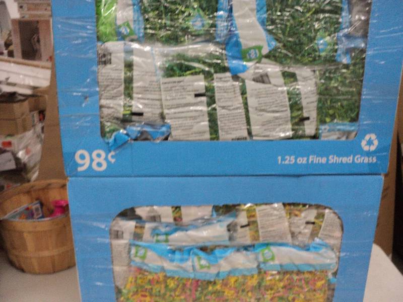 2 boxes of Easter grass...