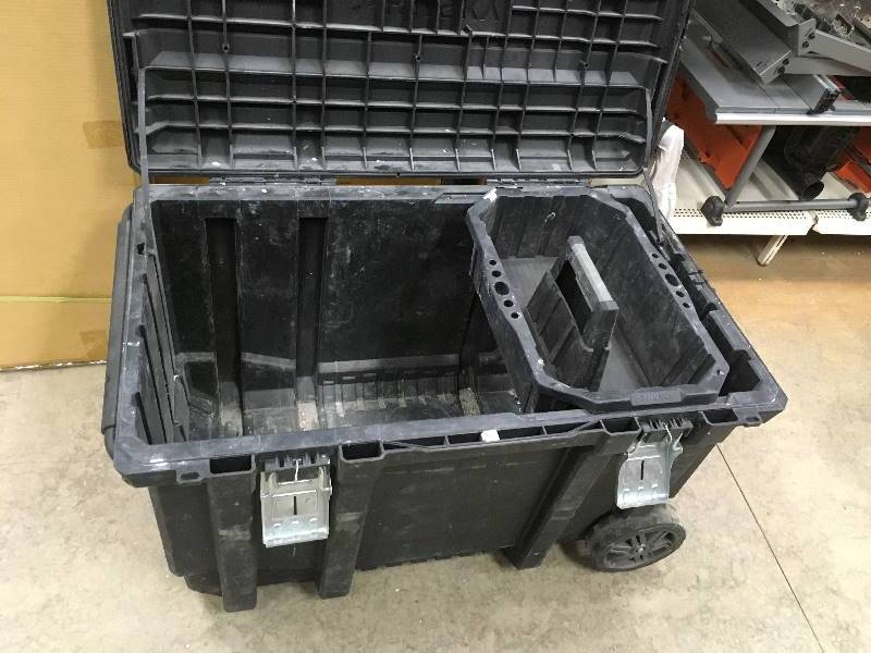 Husky 37 in. Mobile Job Box Utility Cart Black used