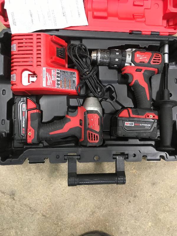 Milwaukee M18 Fuel 12 DrillDriver and Hammer DrillDriver in like new condition