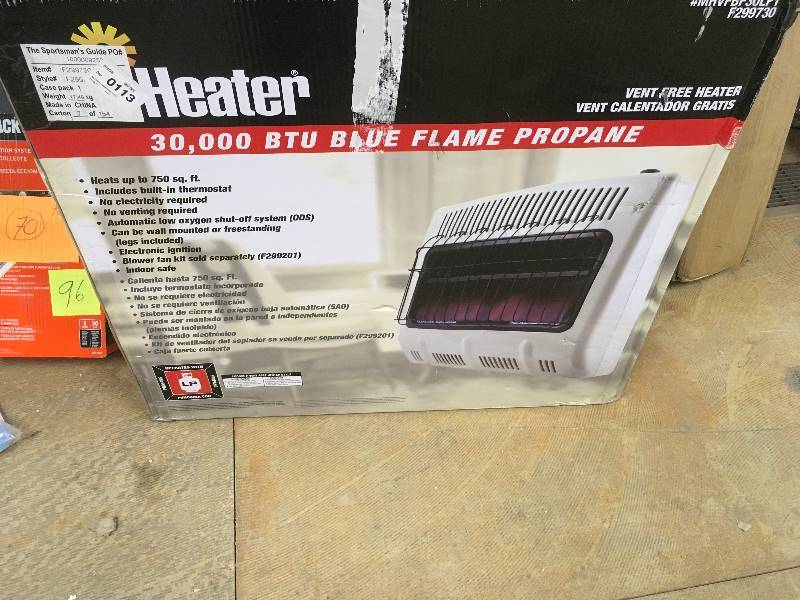 Mr. Heater 30,000 BTU Blue Flame Propane Vent Free Heater open box