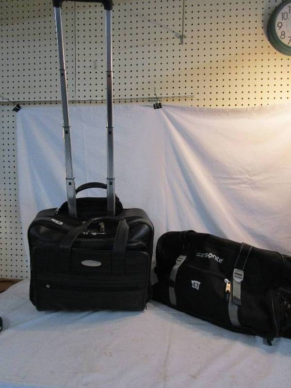 lot 82 image: Samsonite Rolling Briefcase and extra Duffel Bag