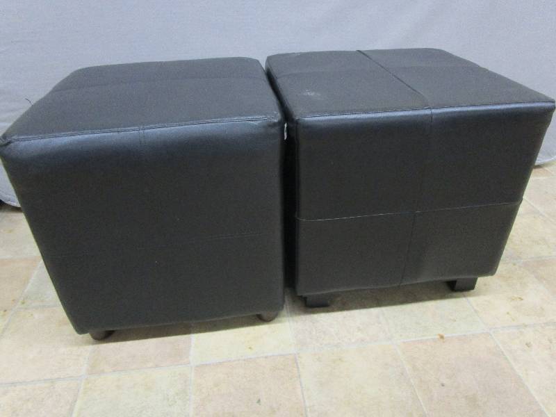 lot 111 image: 2 Black Foot Stool