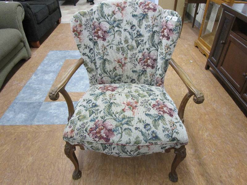 lot 115 image: Flowered Chair