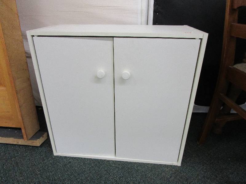 lot 122 image: White storage cabinet for closet