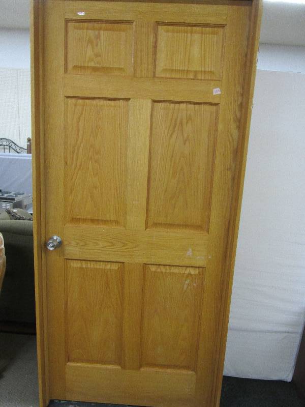 lot 123 image: Solid Door and Frame 82 x 37 x 4 34