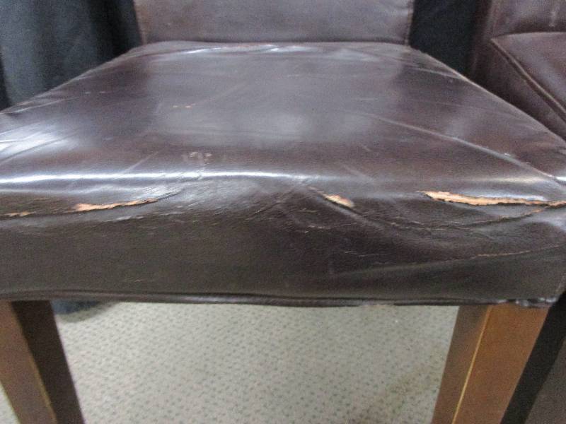 lot 131 image: 2 Faux Leather Chairs
