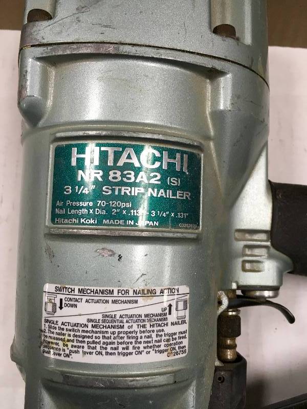 lot 17 image: Hitachi 3 14 Strip Framing Nailer Tested in working condition