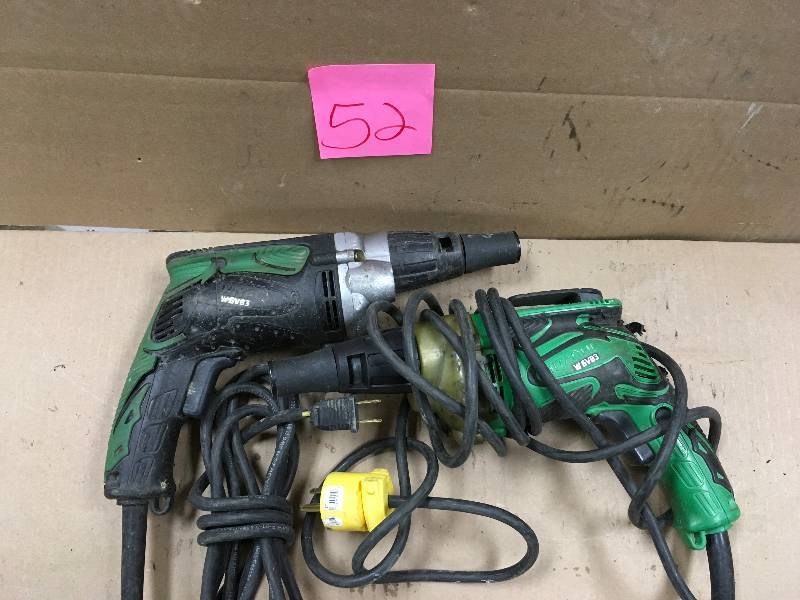 lot 52 image: Hitachi Drywall Screw Gun- Lot of 2 Tested in working condition