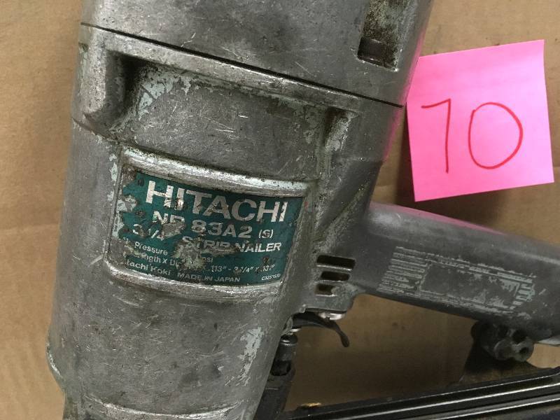 lot 70 image: Hitachi ND83A2 (s) 3-14 Strip Framing Nailer Tested in working condition
