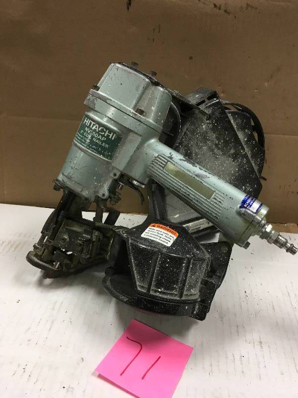 lot 71 image: Hitachi NV 50A 2 Coil Drywall Nailer Tested in working condition