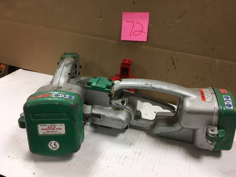 lot 72 image: Signode BTS-16 Battery Opperated Strapping Tool. 14 Volt  Lot of 2 Tested in working condition