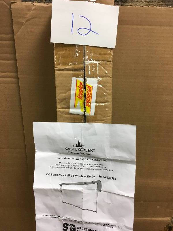 Castlecreek CC Sunscreen Roll Up Window Shade open box