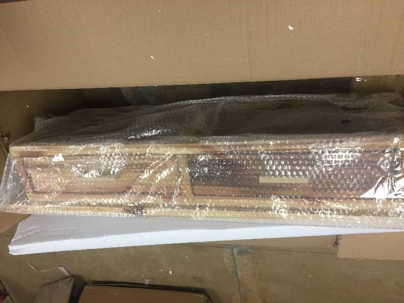 Castlecreek Log Sofa Table  open box