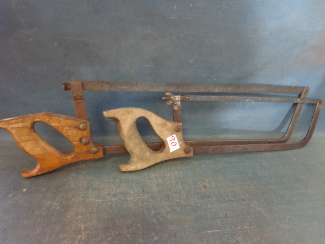 lot 90 image: Vintage Hack Saws