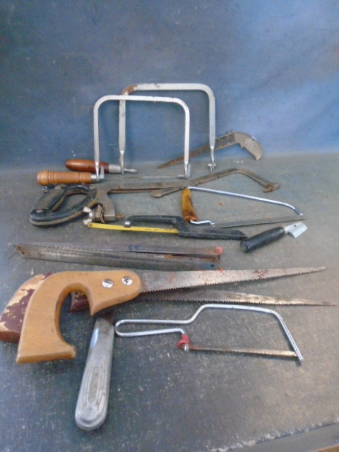lot 107 image: Assorted Hand Saws and More