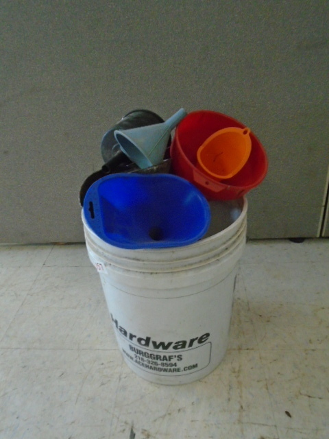 lot 157 image: Bucket of Funnels