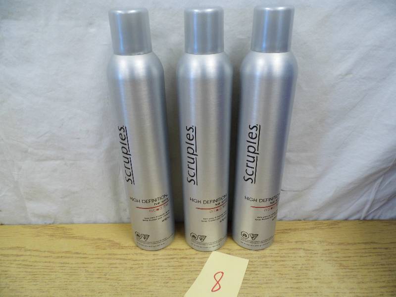 lot 8 image: Lot of 3 Scruples High Definition Hair Spray