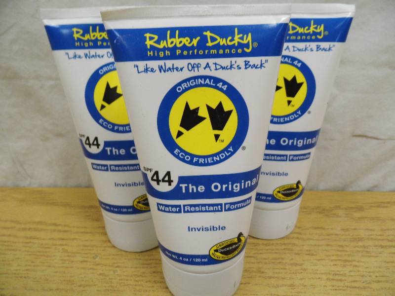 lot 110 image: Lot of 3 Rubber Ducky SPF 44