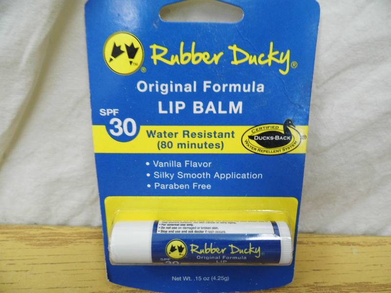 lot 127 image: Lot of 15 Rubber Ducky SPF Lip Balm