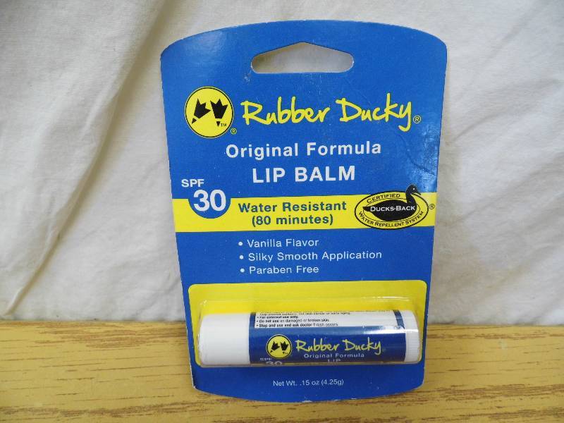 lot 129 image: Lot of 15 Rubber Ducky SPF Lip Balm