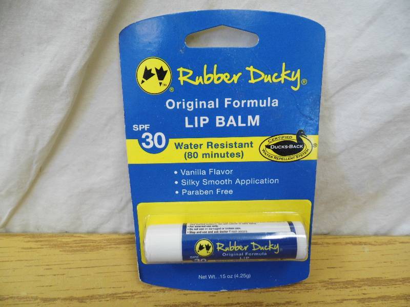 lot 130 image: Lot of 15 Rubber Ducky SPF Lip Balm