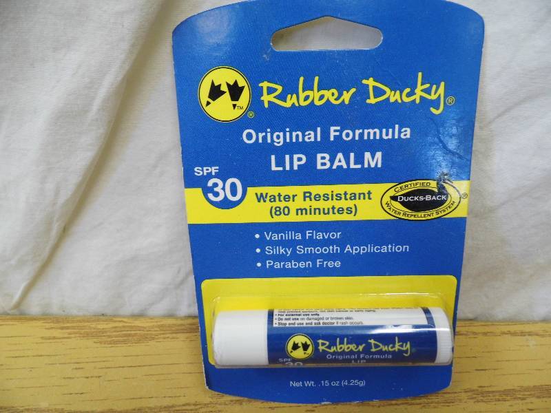 lot 132 image: Lot of 15 Rubber Ducky SPF Lip Balm