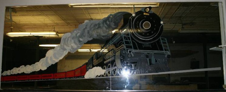 lot 1 image: Extra Large Train Mirror