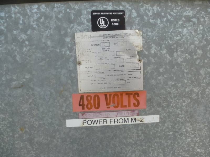 lot 61 image: Electrical disconnect Power Panel