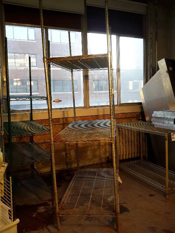 lot 44 image: Two heavy Wire Shelves..