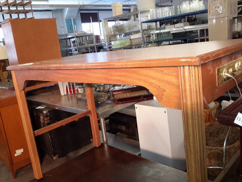 lot 63 image: Desk.. Looks like it came from a hotel