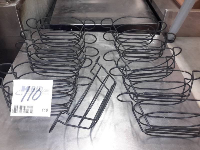 lot 110 image: 10 Heavy Wire  Basket holders of some type