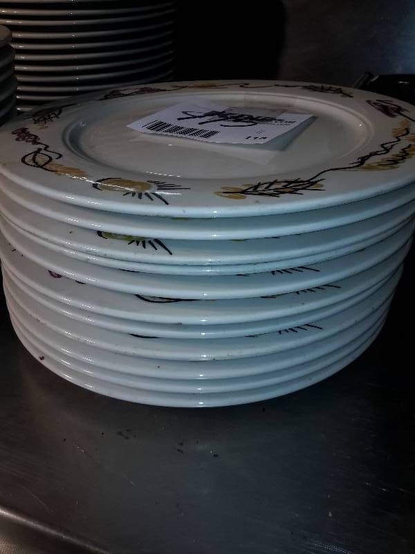 lot 115 image: 11, nice floral design heavy dinner platters