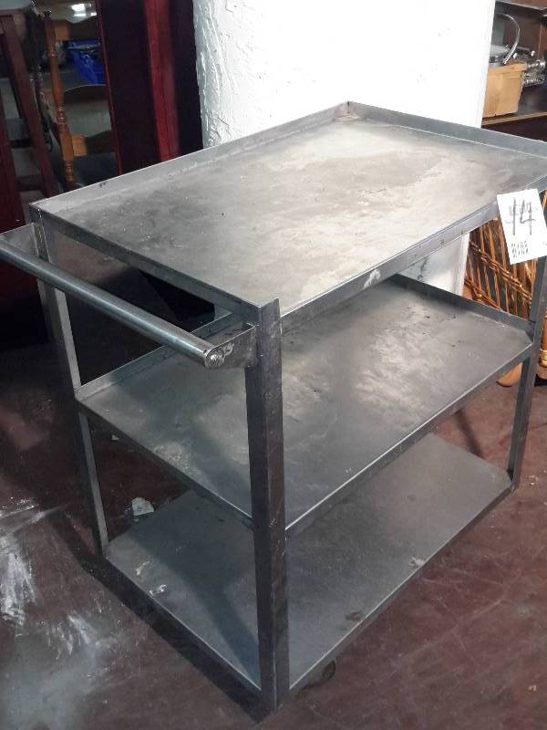 lot 14 image: Stainless Service Cart