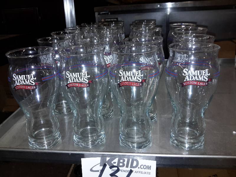 lot 131 image: 22, Sam Adams, 16oz glasses