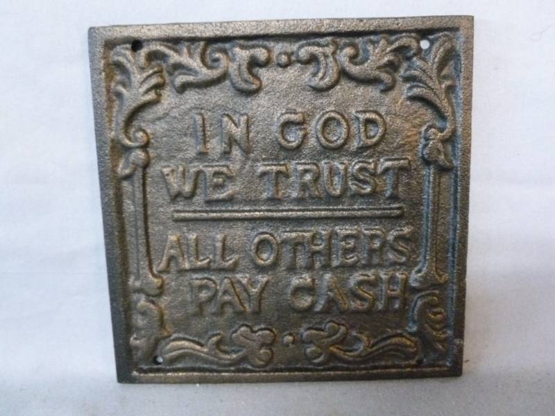 lot 67 image: Cast Iron Sign