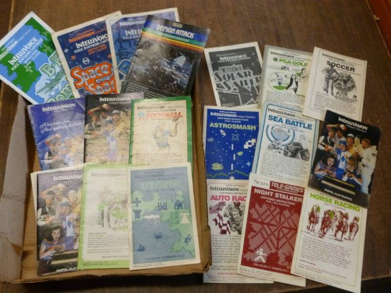 lot 288 image: Vintage Intellivision Video Game Manuals